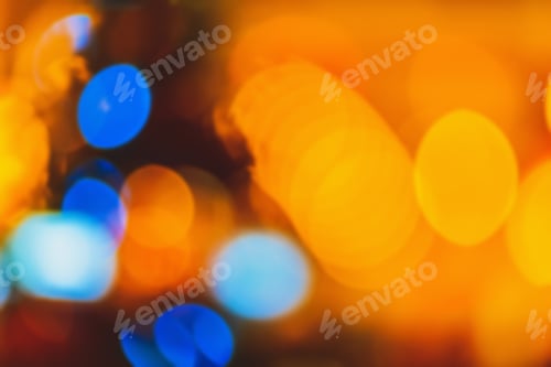 Preview: Nature Pattern- Light Bokeh Background. Celebratory Mood Magic Effect. Decorations Holiday- Design