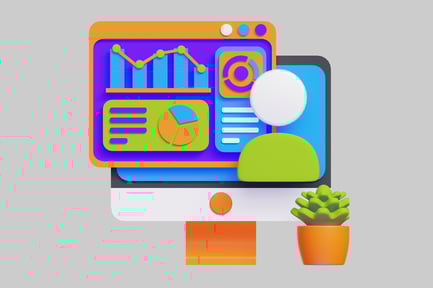 Preview: Online learning dashboard illustration