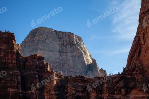 Preview: Landscape view of the Mountain Peaks. Zion National Park, Utah