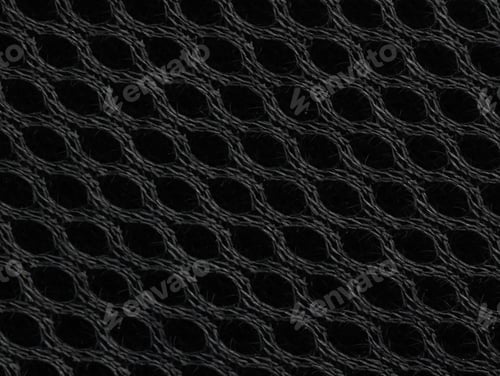 Preview: black cotton fabric with a mesh pattern for visible details. background