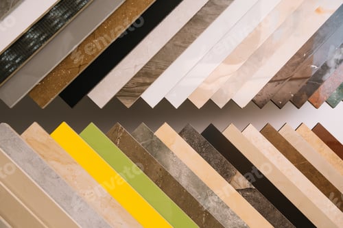 Preview: Tiles in different colors. ceramic tile shop.