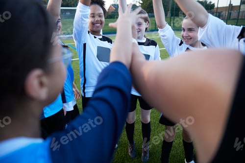Preview: Team spirit highfive before the game