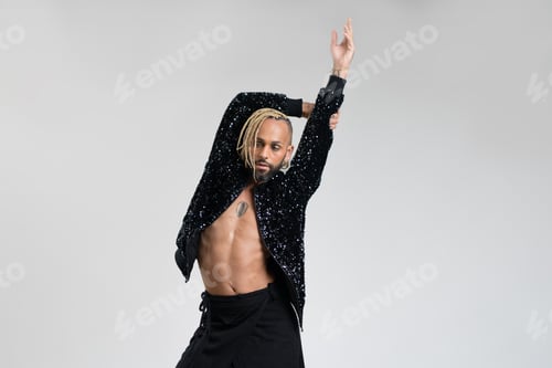 Preview: Gay man wearing skirt dancing