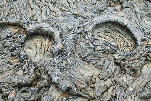 Preview: Textures of black lava (pahoehoe) in Santiago island