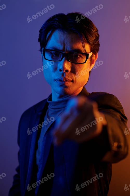 Preview: Angry Man Pointing at Camera