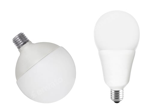 Preview: Light bulb, isolated on white