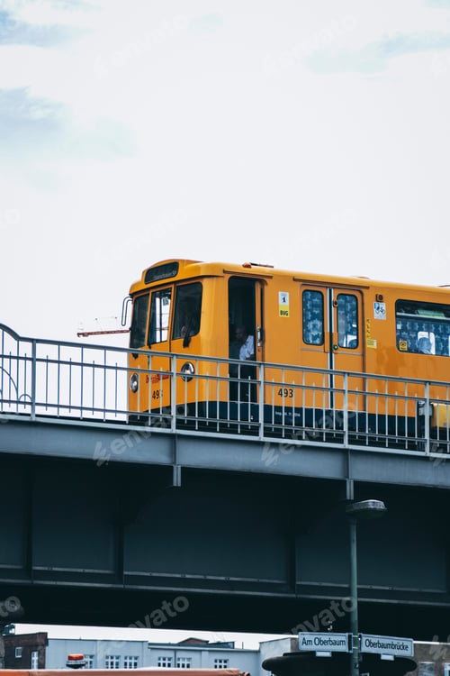 Preview: Image of old street in Germany. Subway station