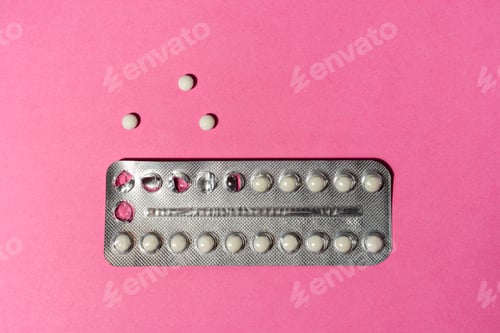 Preview: Birth control pills on pink