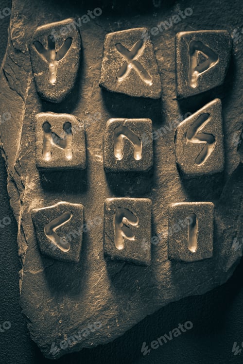 Preview: Extraordinary rune stones made of antique Celtic language