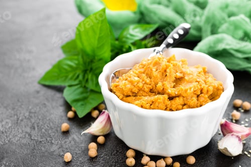 Preview: Hummus. Fresh homemade hummus with chickpea