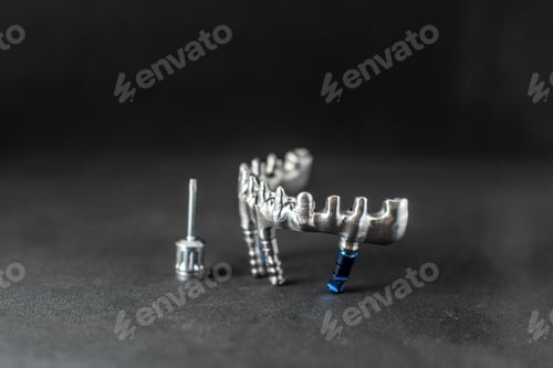 Preview: Metal frame for dental implants