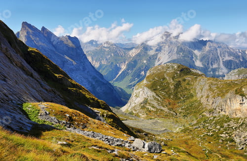 Preview: View of mountains in Vanoise national park of french alps, France