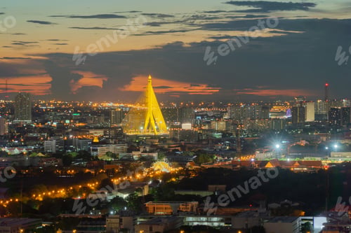 Preview: Bangkok downtown, Thailand in urban city in Asia.