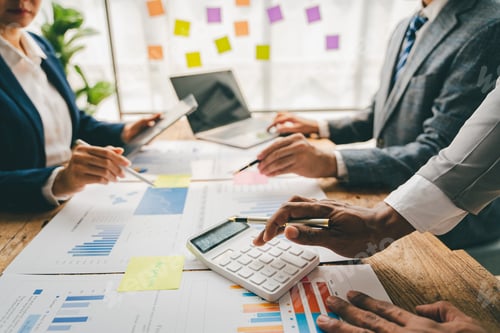 Preview: Business people meeting for business planning, brainstorming, accounting, tax and brokerage