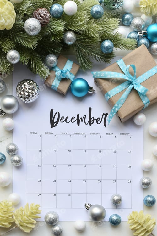 Visualização: Calendário de dezembro