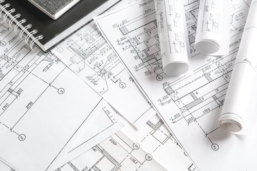 Preview: Architects concept, engineer architect designer freelance work on start-up project drawing, construc