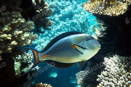 Preview: Surgeonfish on a coral reef in the Red Sea