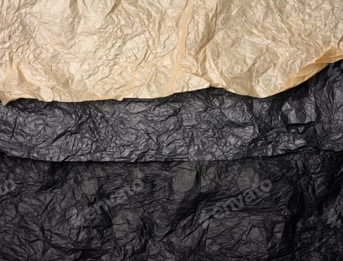 Visualização: Papel preto e marrom amassado, fundo de textura abstrata