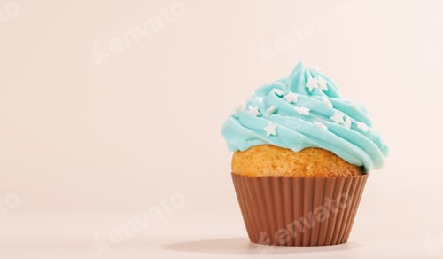 Preview: Festive cupcake topped with swirled frosting