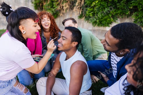 Preview: A diverse group of friends enjoys applying makeup