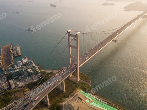 Preview: Hong Kong Downtown, China. Financial district in urban city in Asia. Skyscraper buildings.