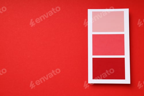 Preview: Concept of colors for design, color palettes, space for text