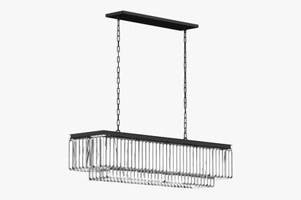 Preview: Rectangular Crystal Cascade Ceiling Light