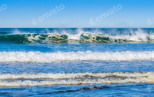 Preview: Mist Rises As Wave Break In Long Beach, Washington.