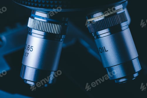 Preview: Hight technology microscope at science laboratory for technician using in a histological