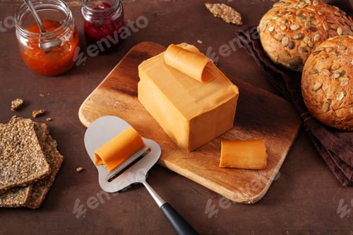 Preview: Norwegian brunost traditional brown cheese