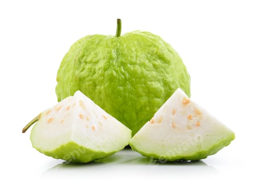 Preview: guava fruit on white background
