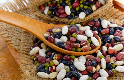Preview: grains mix beans in spoon