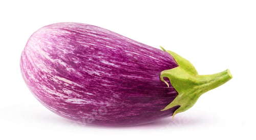 Preview: One isolated purple aubergine