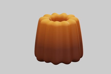 Preview: Abstract cylindrical object with smooth surface and vertical ridges