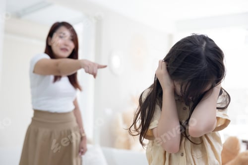 Preview: Angry Asian Mother Yelling at Her Stubborn Daughter