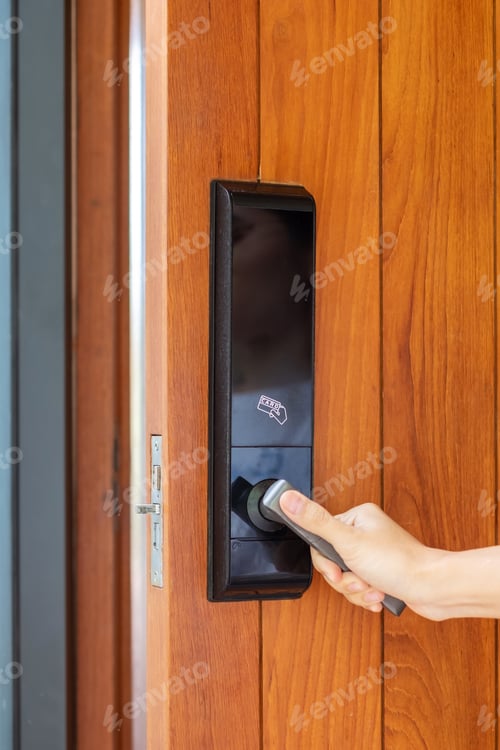 Preview: holding handle of smart digital door lock
