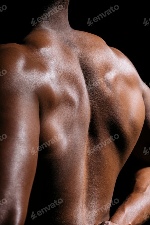 Preview: Flexed back muscles