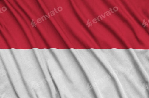 Preview: Red and White Wavy Fabric Background