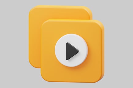 Vorschau: Gelbe Play-Button-App