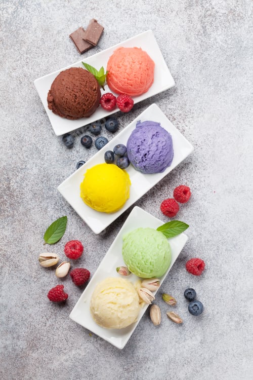 Preview: Ice cream with nuts and berries