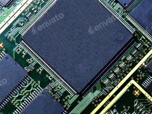Preview: Closeup shot of computer memory chip