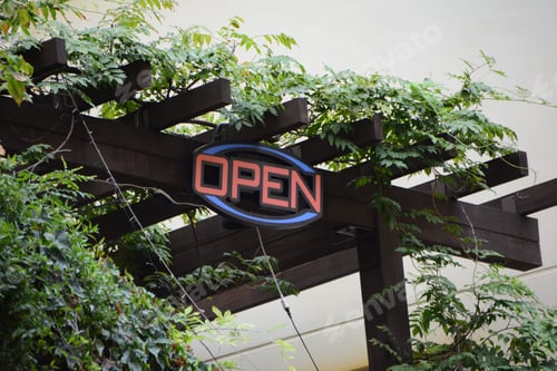 Preview: Open neon shop sign