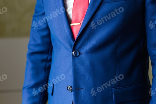 Preview: Male model in a suit close-up