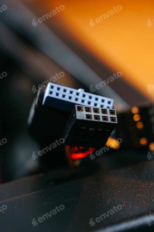 Preview: Computer parts close up photo abstract background