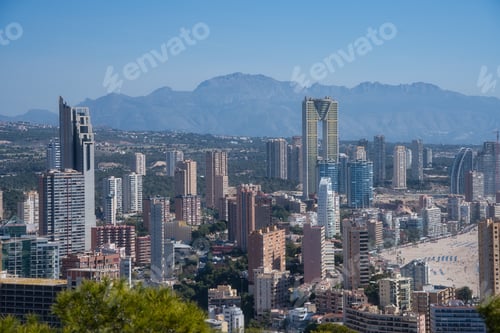 Preview: Skyscraper scene in Benidorm, Spain.