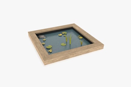 Preview: Framed Lily Pond with Stone