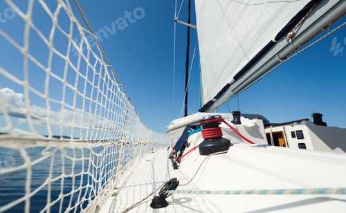 Preview: Portrait of sailing boat on open sea