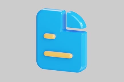 Blue file document icon