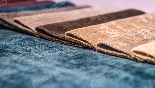 Preview: Catalog of multicolored cloth from furniture fabric