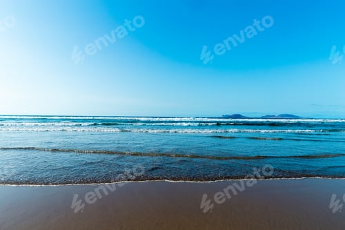 Preview: Beach view at Caleta de Famara, Lanzarote.